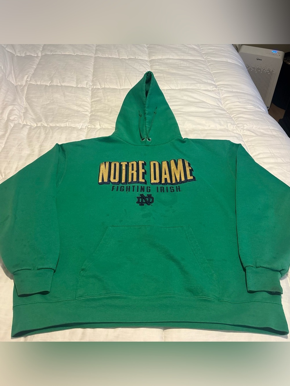Notre Dame Fighting Irish Green Champion Hoodie Size XL